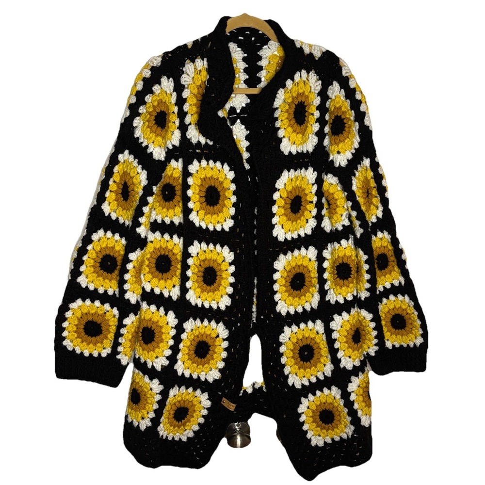 Devon Mai Designs Sunflower Crochet‎ Cardigan & Matching Bag Granny Square